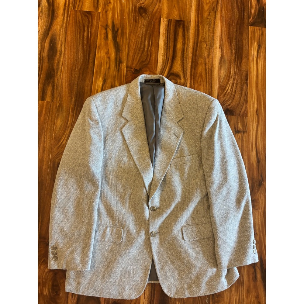 Barrington Mens 42S Blazer 100% Pure Silk Vintage Sport Coat 2 Button Jacket